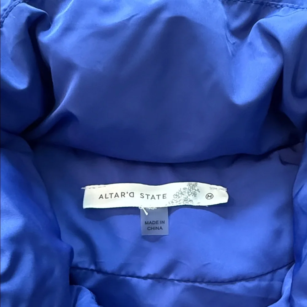 Altar'd State Royal Blue Puffer Vest - M - Picture 2 of 5